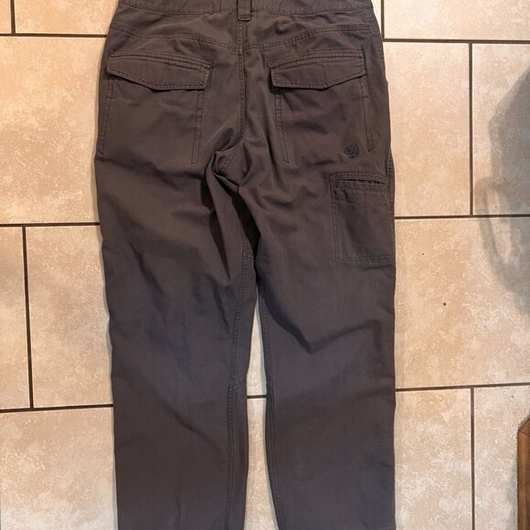 Mountain Hardwear Men Sz 36x32 Gray Pants Outdoor Hiking Cargo Chore utility - Picture 2 of 8